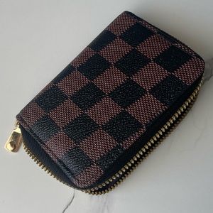 Black and Brown Checkered Wallet